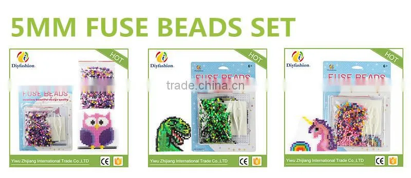 Kids plastic diy ironing perler beads set hama beads wholesale kids toys 18004