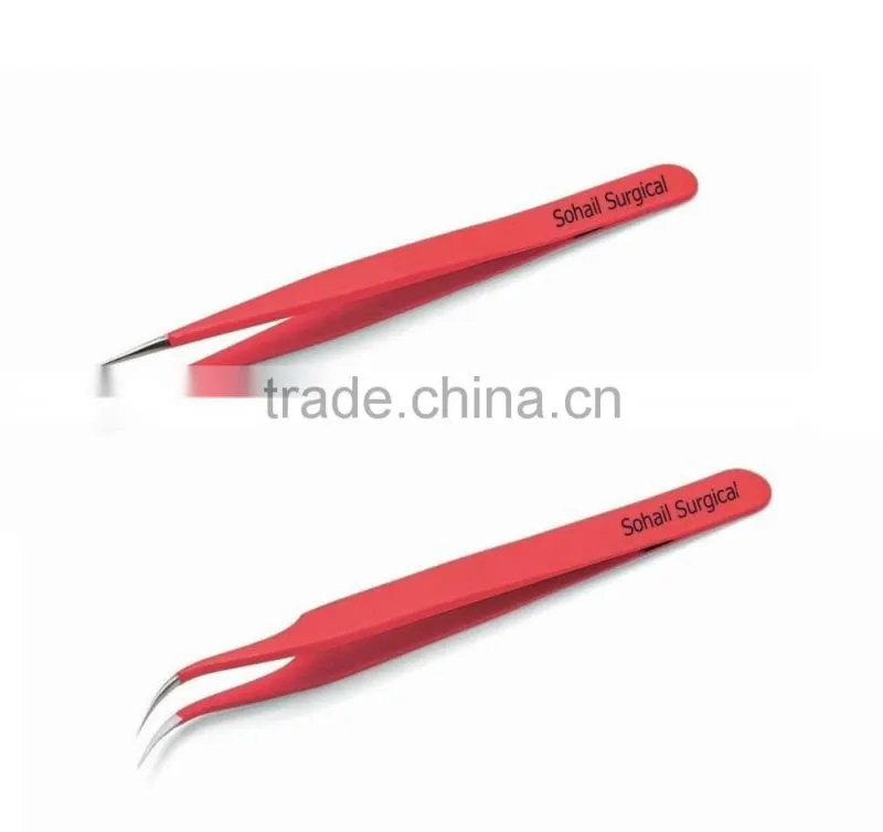 eyelash extension tweezers color