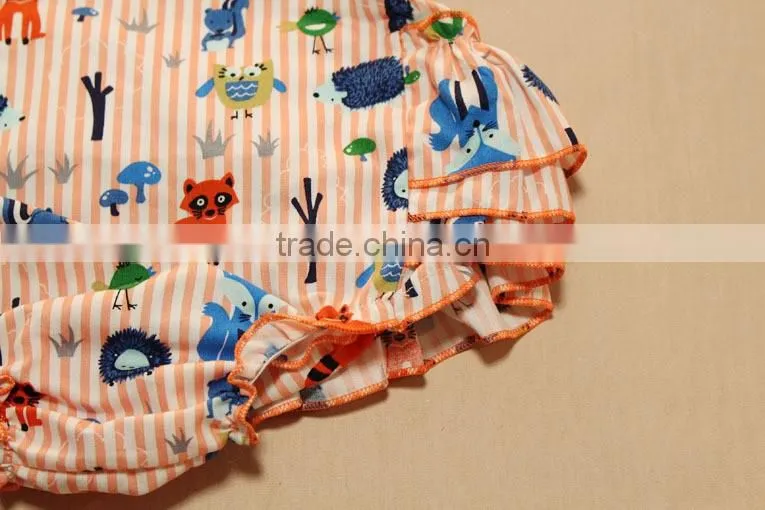 Animal Printed Toddler Ruffle Romper Dress