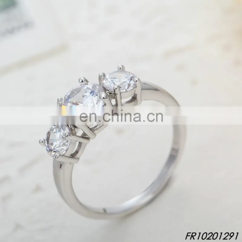Personalized Gold Opening Ring Singel Pearl and Inlay With Crystal Opening Ring
