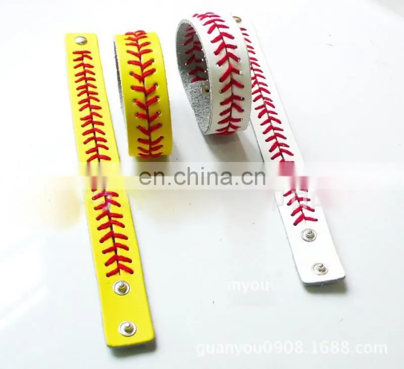 Handmade sport friendship leather wrap bracelet