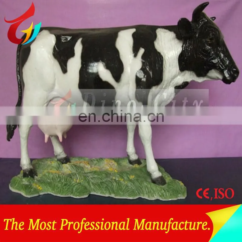 High Emulational Fiberglass Life size Artificial Cow