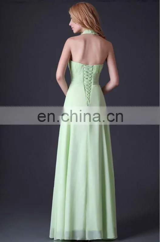 Grace Karin Chiffon Fashion Halter Long Bridesmaid Dress CL3461