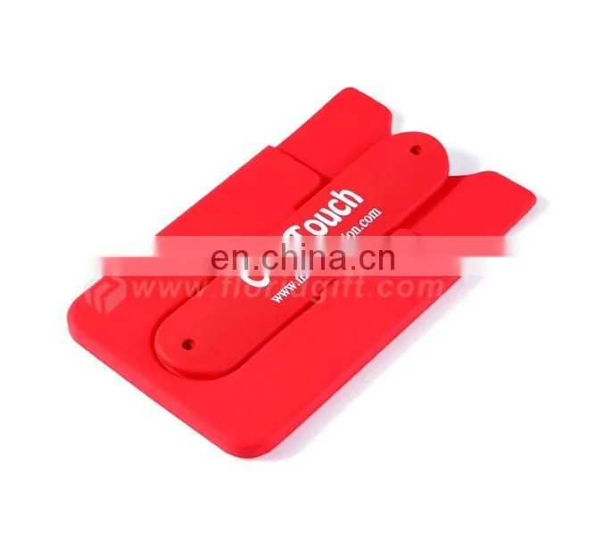 High quality id cell phone sticker branding silicone card holder wallet