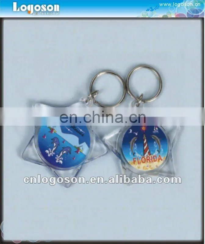 cheap insert clear plastic photo keychains