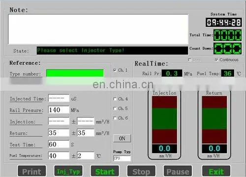 China Common Rail Diesel Pump and Injector Test Bench