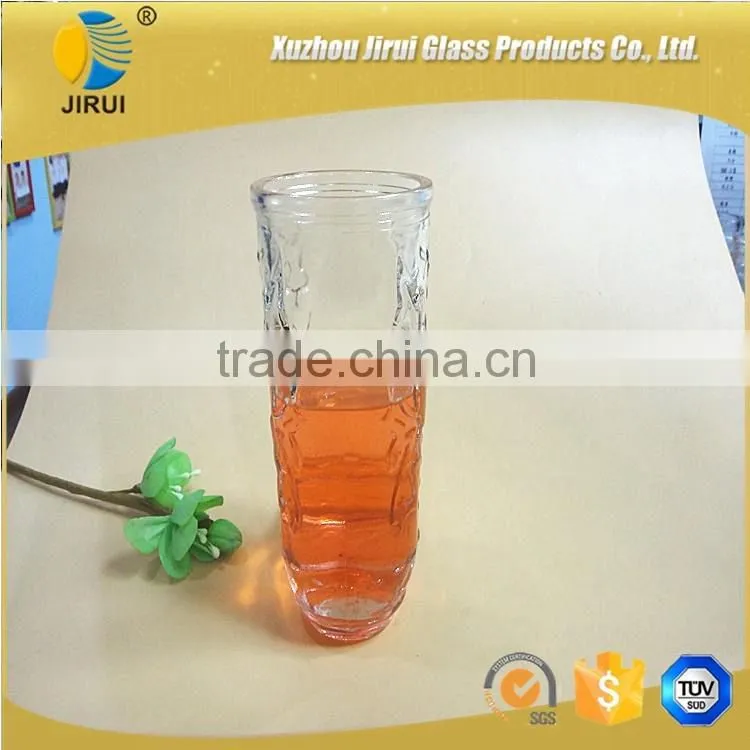 glass beer drinking cup with boots shape
