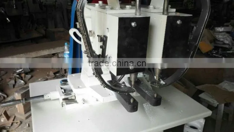 HAS VIDEO 195 Cycles Per Minute 2 Heads Paper Bag Rope Through Hole Fixing Making Machine