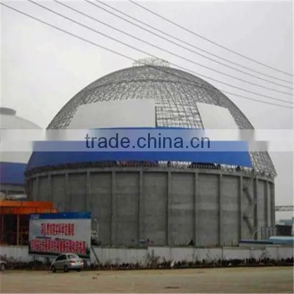 Anti-rust hot galvantized space frame coal storage bin