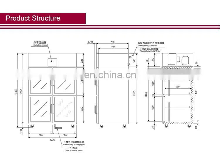 Good price commercial freezer stainless steel Industrial upright refrigerator