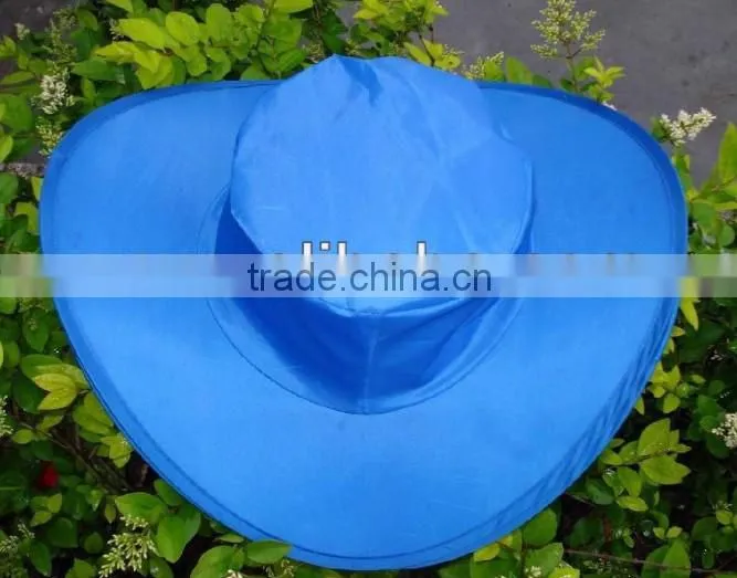 Foldable Promotional Cowboy Hat in 190T nylon, hats with print logo