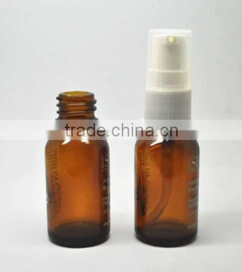 5ml/10m/15ml/20ml/30ml/50ml/100ml amber skincare glass bottle with lotion pump and cap