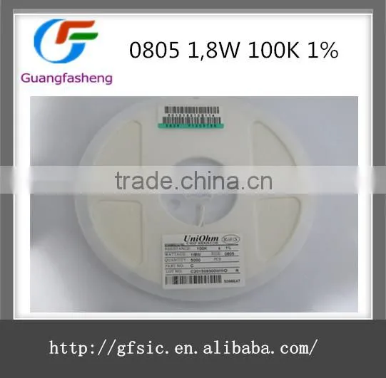 electronics component resititor 0805 1,8W 100K 1%