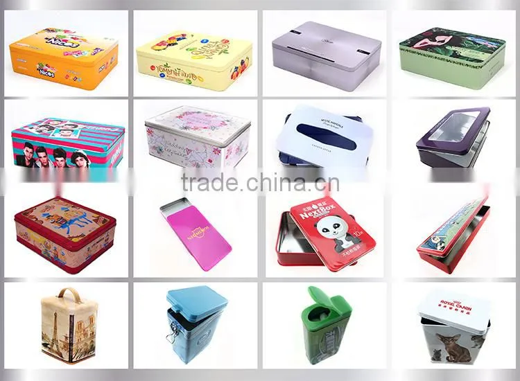 clear window battery packing tin