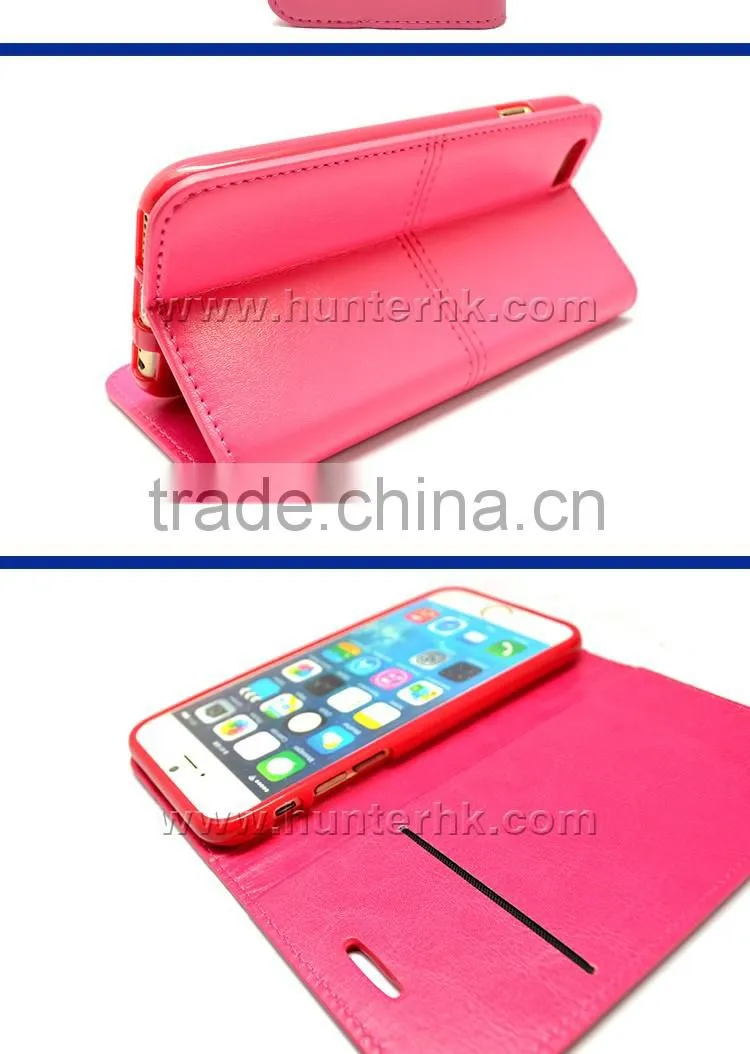 Best UK Plain Flip Wallet Case For iphone 6S