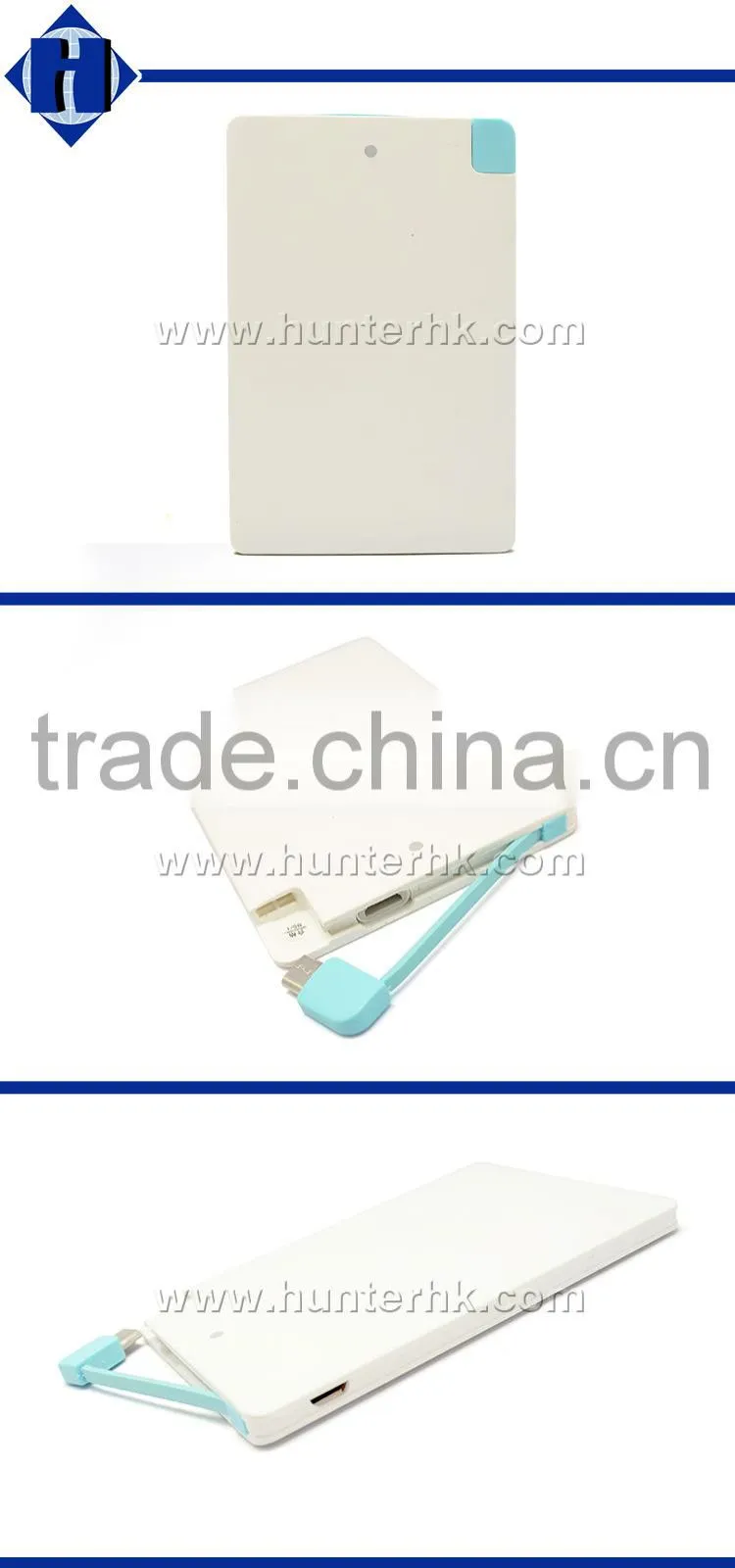 Luxury Promotional 2500 mah Slim Power Bank