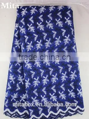 african parties dresses swiss organza lace fabric with rhinestones OG0173