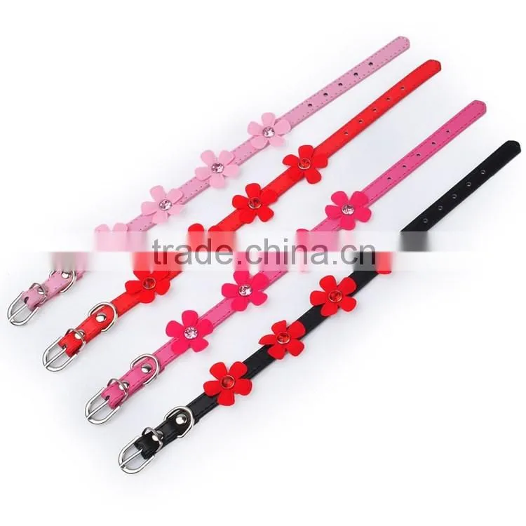 Wholesale dog chain pet supplies acrylic sunflower dog collars