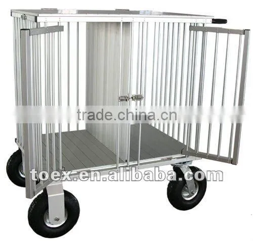Aluminum Dog Trolley and Dog Cage 511NAT
