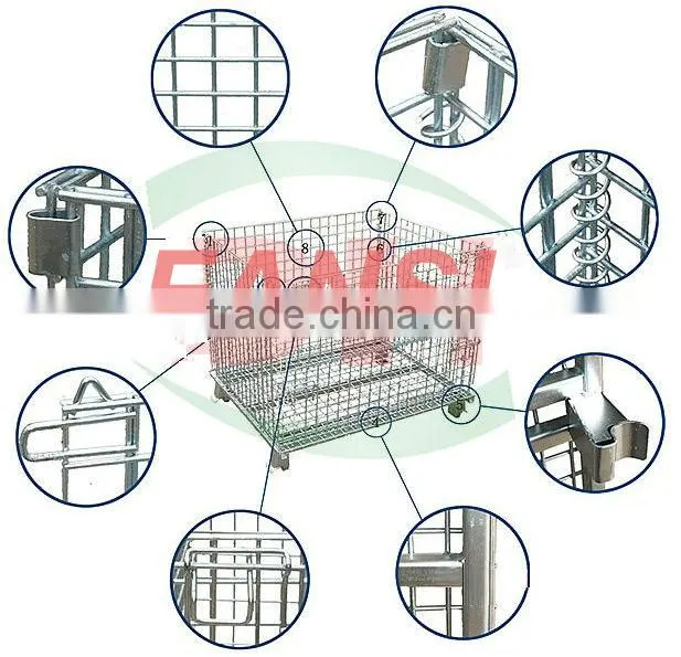 Metal galvanized steel cage mesh pallet