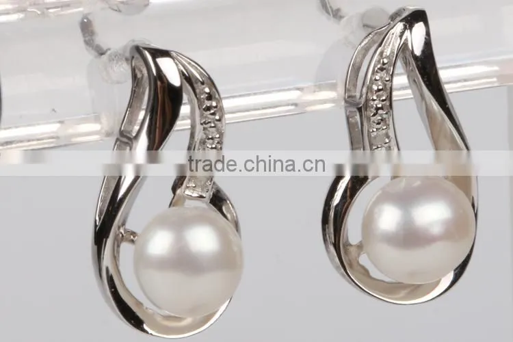 Wholesale new fashion latest style pearl earrings earring backs