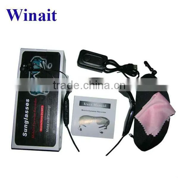 2012 new Bluetooth MP3 digital video sunglasses, support TF/MicroSD
