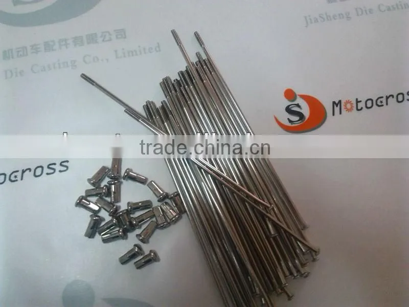 Motorcycle stainless steel / aluminium alloy Wheel Spokes ( 8G,9G,10G,11G,12G ) and Nipples for Motocross Parts