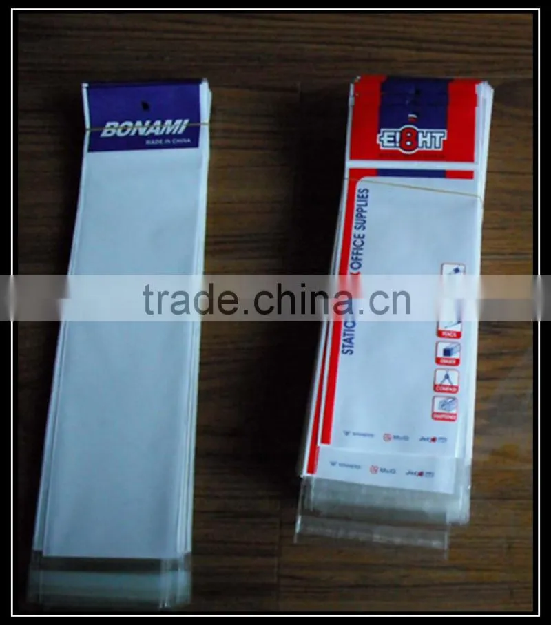 Wholesale clear and high quality opp plastic bags with header