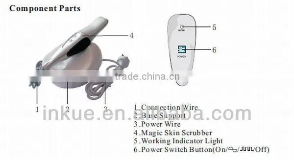 PS-80 mini handle portable deep cleaner ultrasonic skin scrubber/ spatula for ultrasonic scrubber