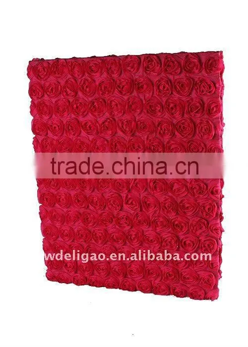 Black Crepe Rose Flower Pattern Cloth Wrapping Ring Binder Desktop File Folder for Office Stationery Cardboard
