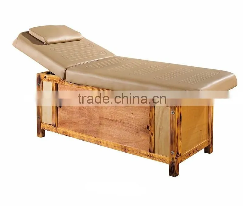 OEM beauty salon equipment professional nugabest massage bed Wooden portable foldable folding massage table couch bed