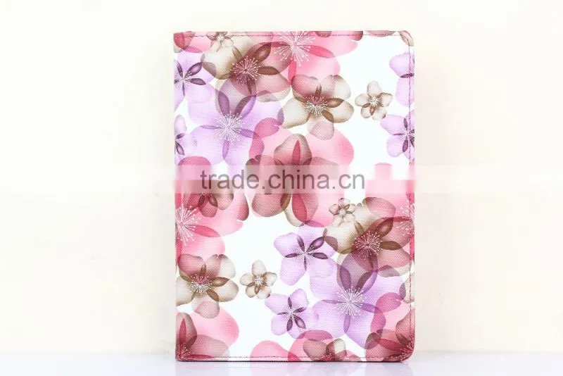 Fashion Peach Flower Series For iPad mini 4 Flip Leather Case 360 Degree Rotation Case TB-0004