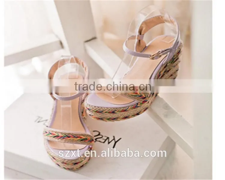 wedge heel shoes women height increasing shoes New arrival ladies wedge heel shoes