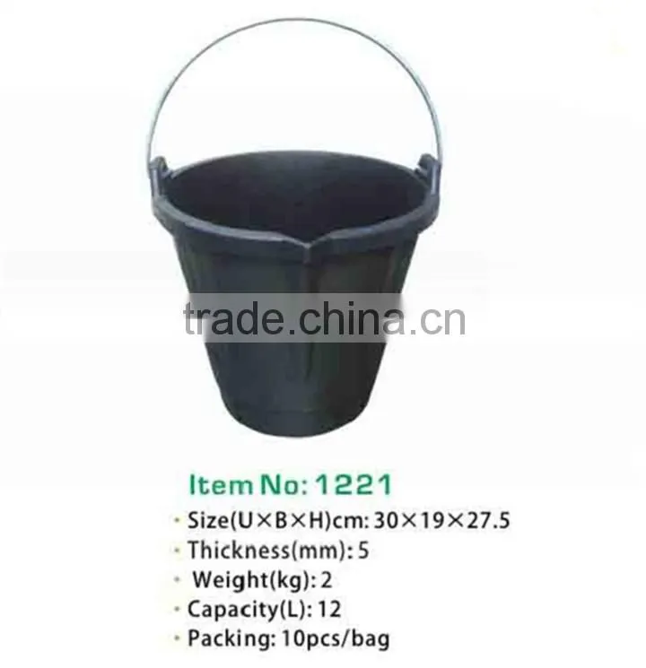 recycled Tyre rubber pails rubber bucket with handle