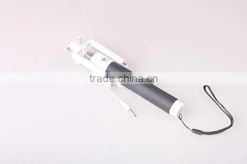 For iphone For samsung monopod selfie stick with cable