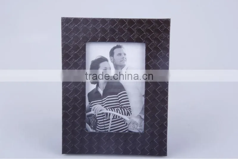 4x6" faux leather photo frame for promotional gift / wedding favor