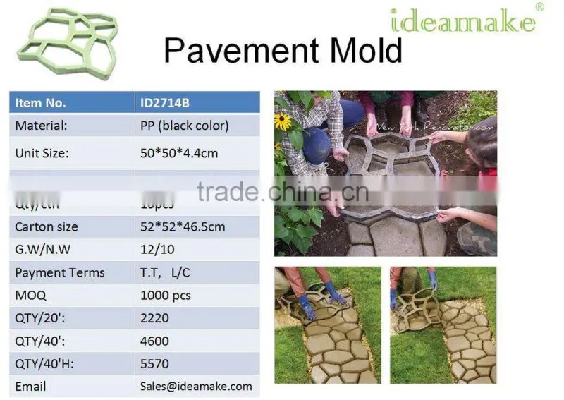 Plastic Concrete Pavement Mold Cobble Paving Block Mould Ornaments for sale South Africa