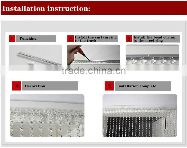 factory price wedding decorations crystal bead curtain for wedding decoration(MC-001)