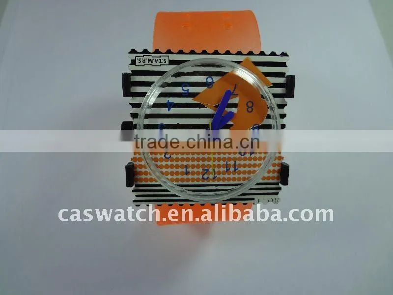 fashion best price PVC band leather band strap watch accessory accessories cartoon post stamp watch