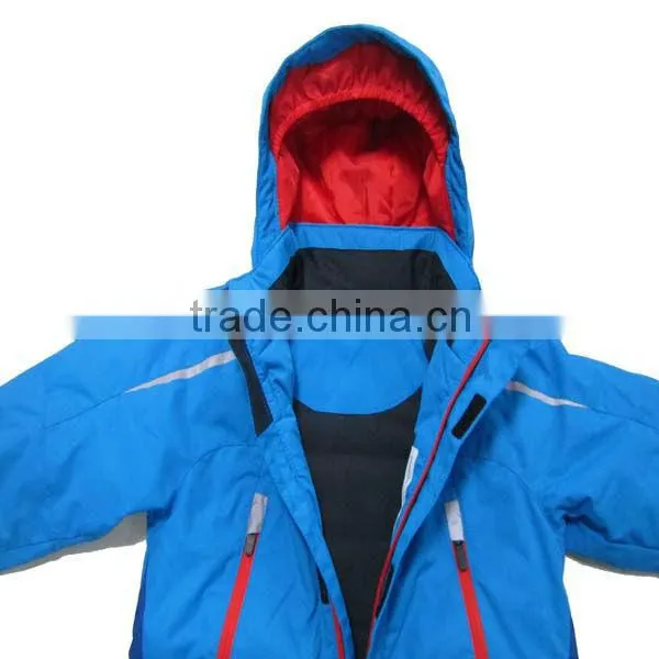 2013 New nylon taslon waterproof boys fashion blue ski jackets for kids ski jackets in ski & snow wear