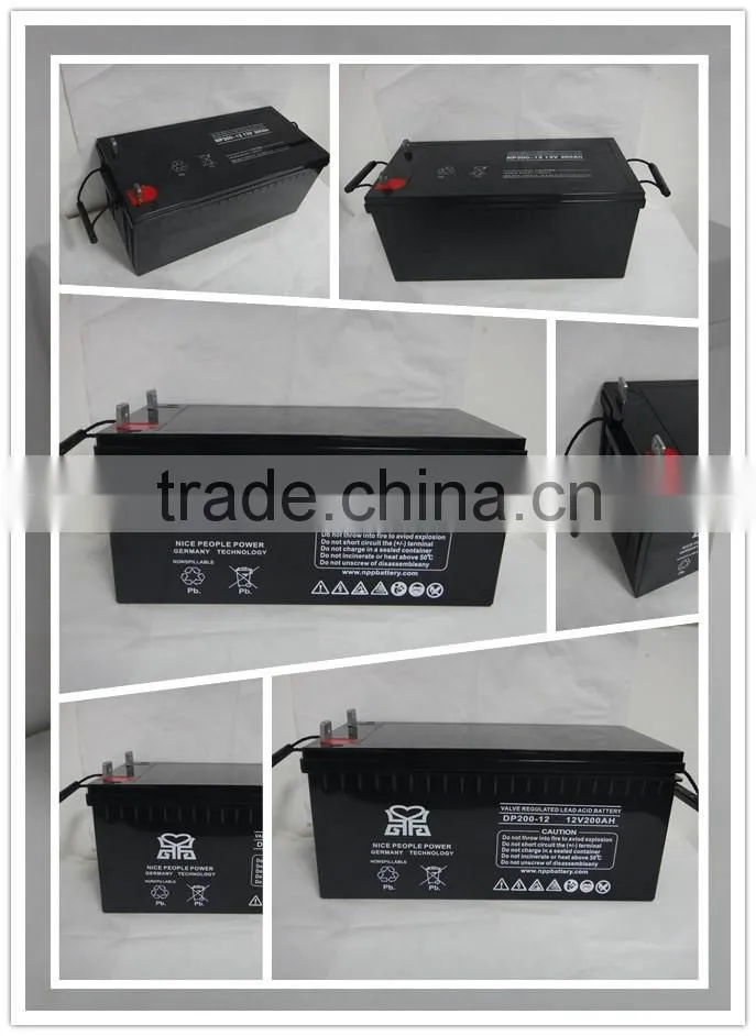 solar power storage battery 12v200ah
