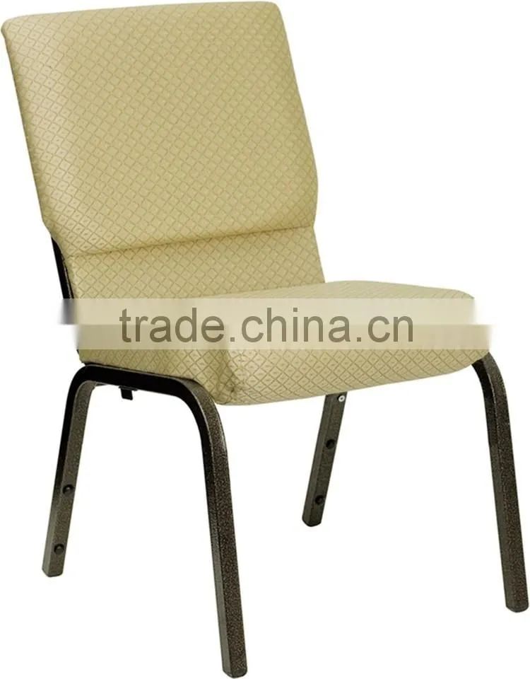 Beige stacking CHURCH CHAIR with super quality from China factory