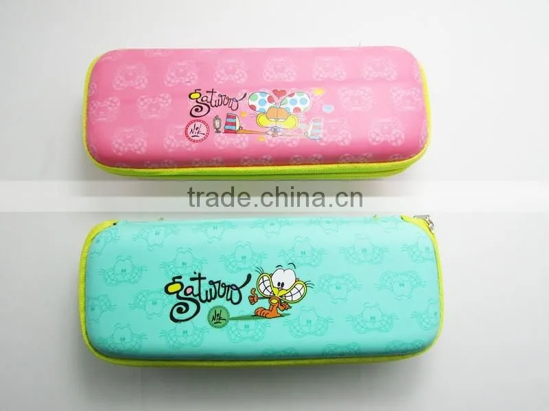 coloured printing eva zipper glasses case for children