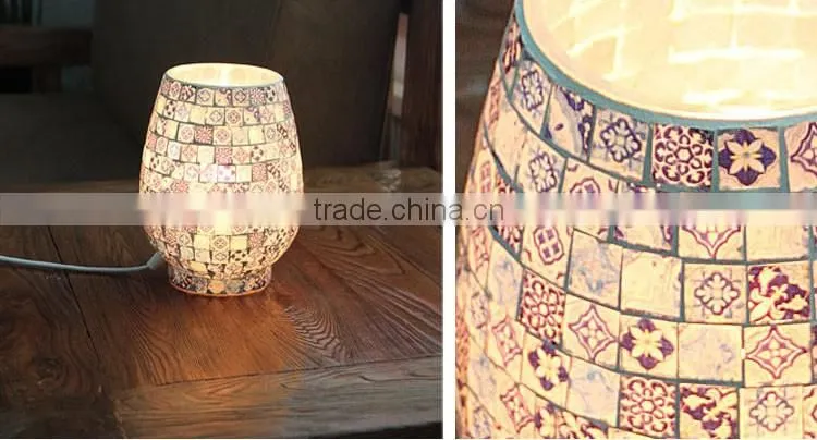 Handmade decorative mosaic desk lamp