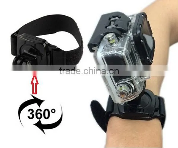 360 Degree Swivel Arm/ Wrist Strap Mount Waterproof Case Strap for Gopro Hero2 3 3+ 4