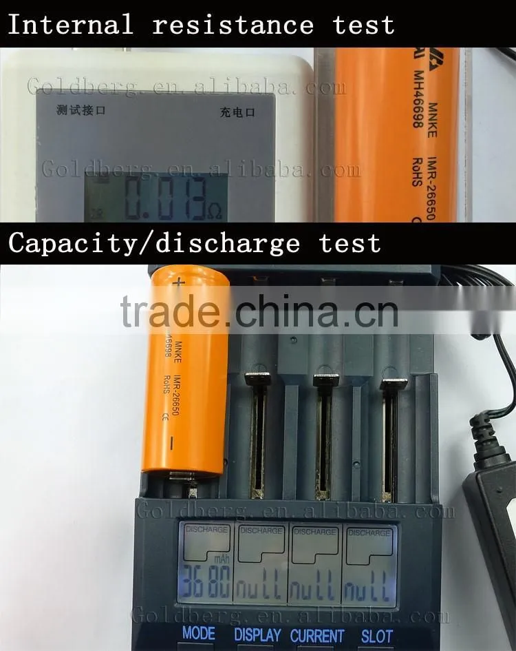 Wholesale genuine MNKE IMR 26650 3500mAh 3.7V high drain LiMn Battery MNKE 26650 battery orange color for 26650 mod