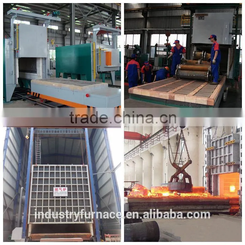 Natural gas bogie hearth furnace for quenching tempering annealing