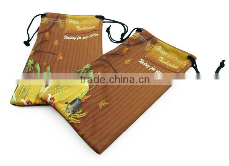 customized green velvet pouch