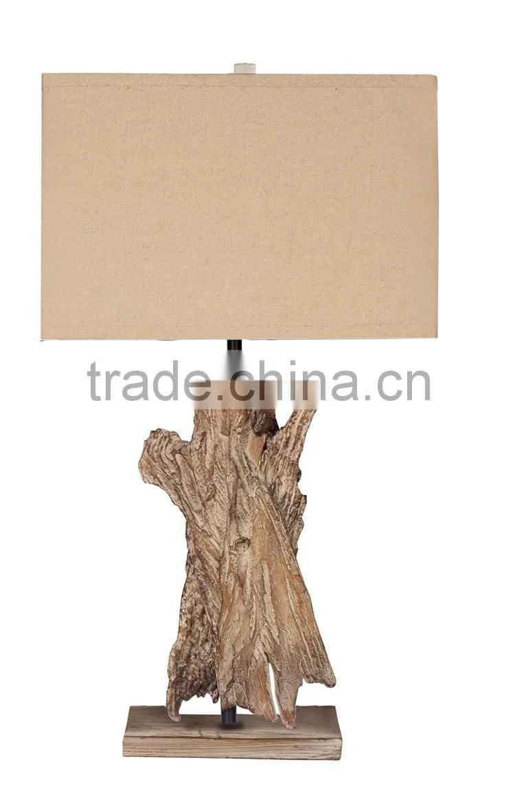 Decorative lighting drift wood table lamp,top rated product in America online selling