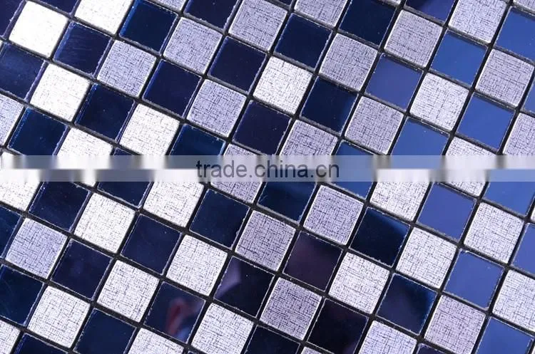 LP128 300X300MM purple make mosaic glass hurricane candle holder